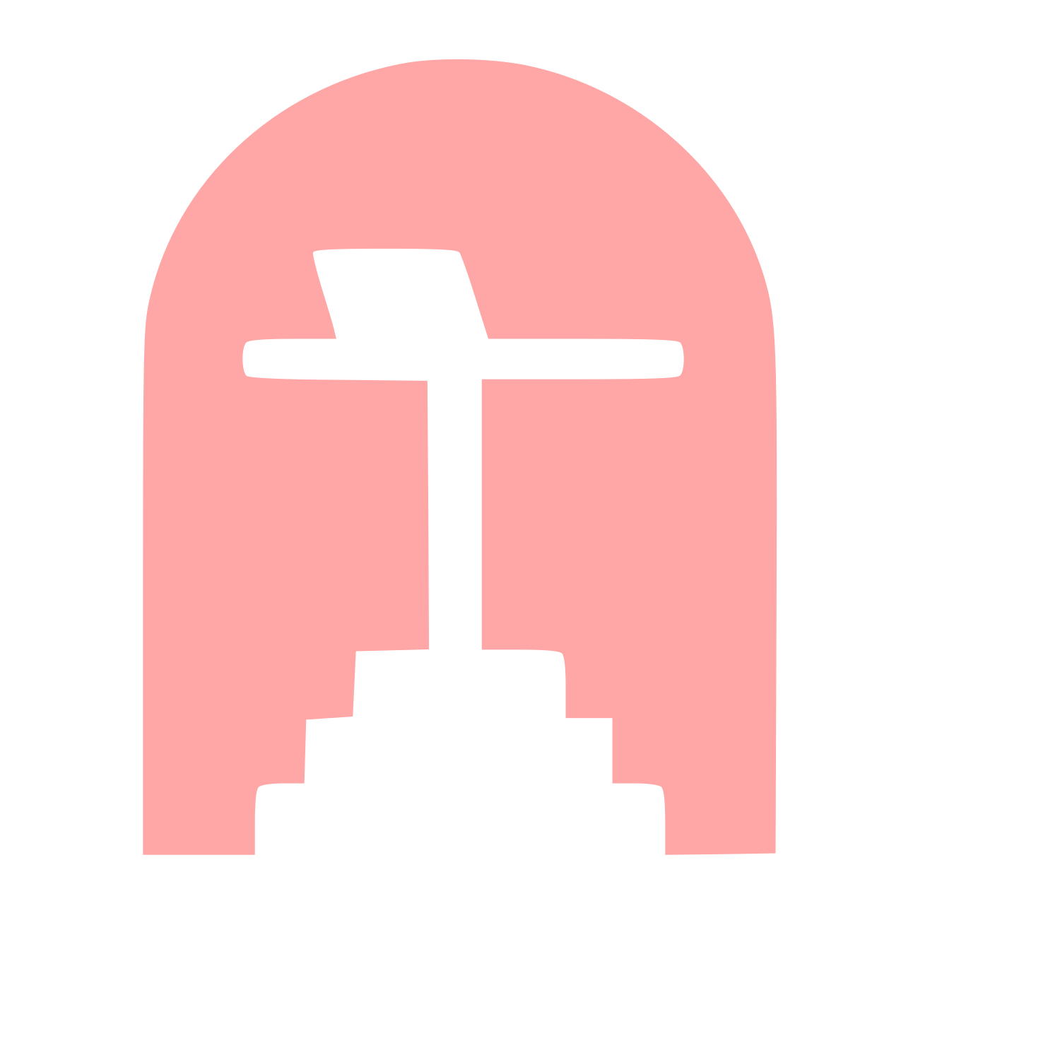 Arch Cross Negative Space Logo #ffa6a6