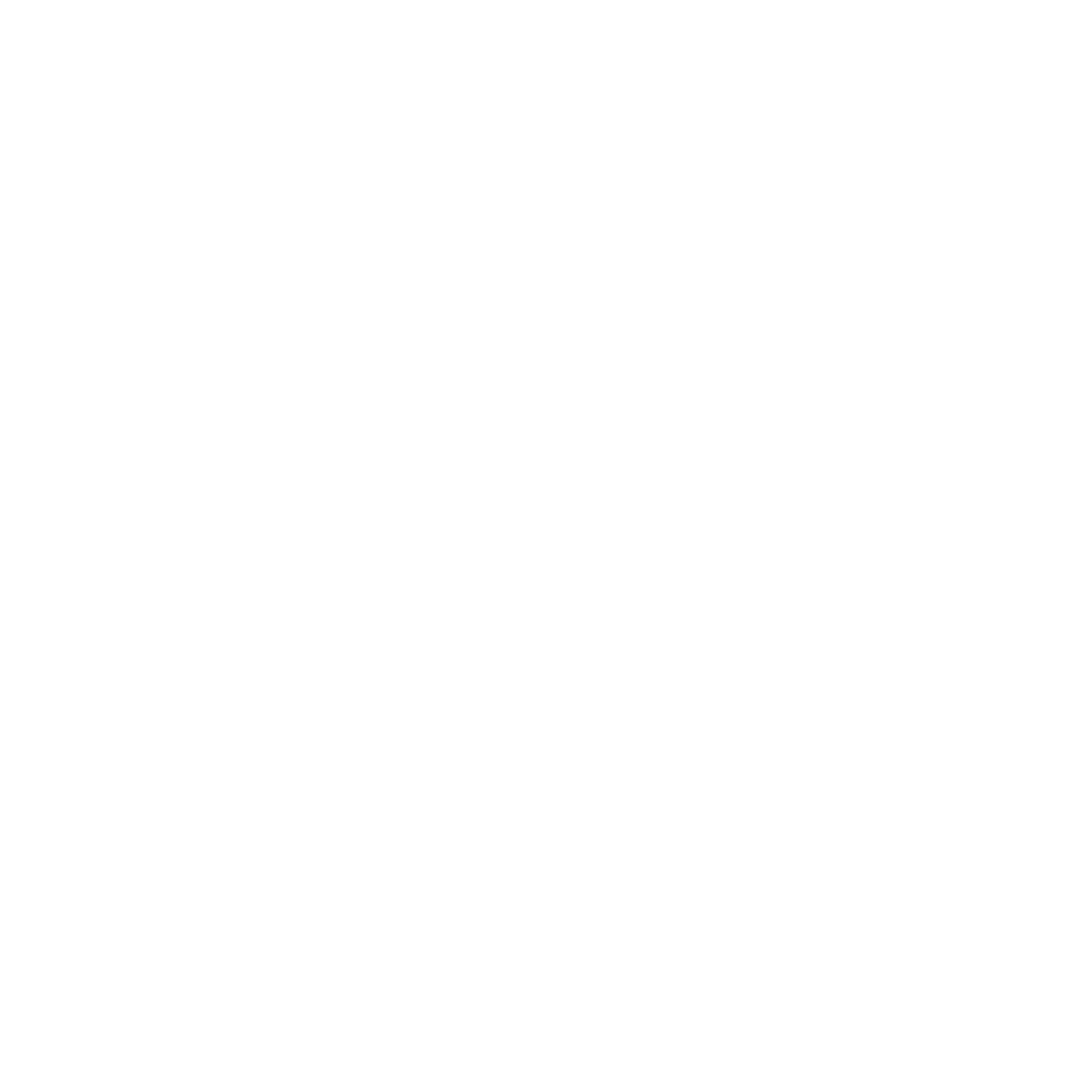 Arch Cross Negative Space Logo #ffffff