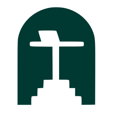 Arch Cross Negative Space Logo #003932