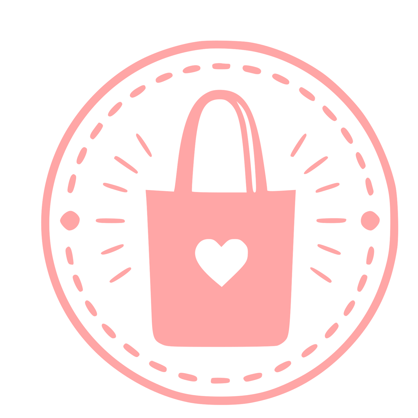 Tote Bag Stamp Badge Logo #ffa6a6