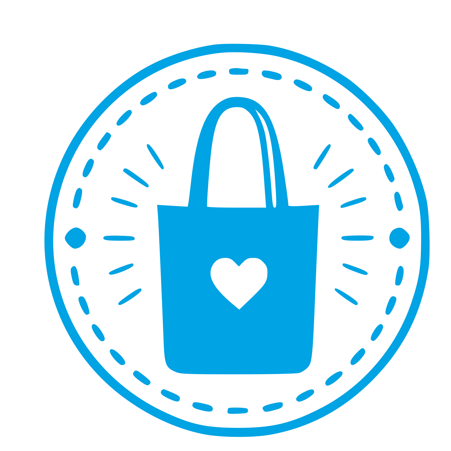 Tote Bag Stamp Badge Logo #00a3e4
