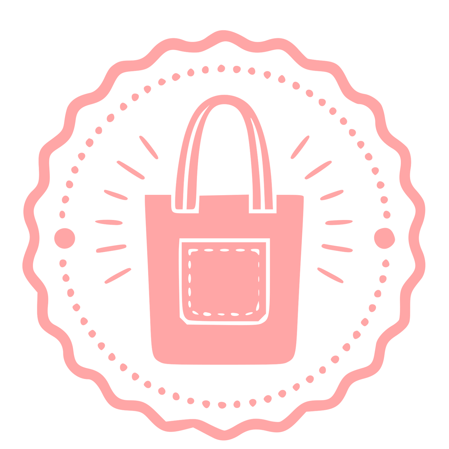 Tote Bag Stamp Badge Logo #ffa6a6