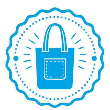 Tote Bag Stamp Badge Logo #00a3e4