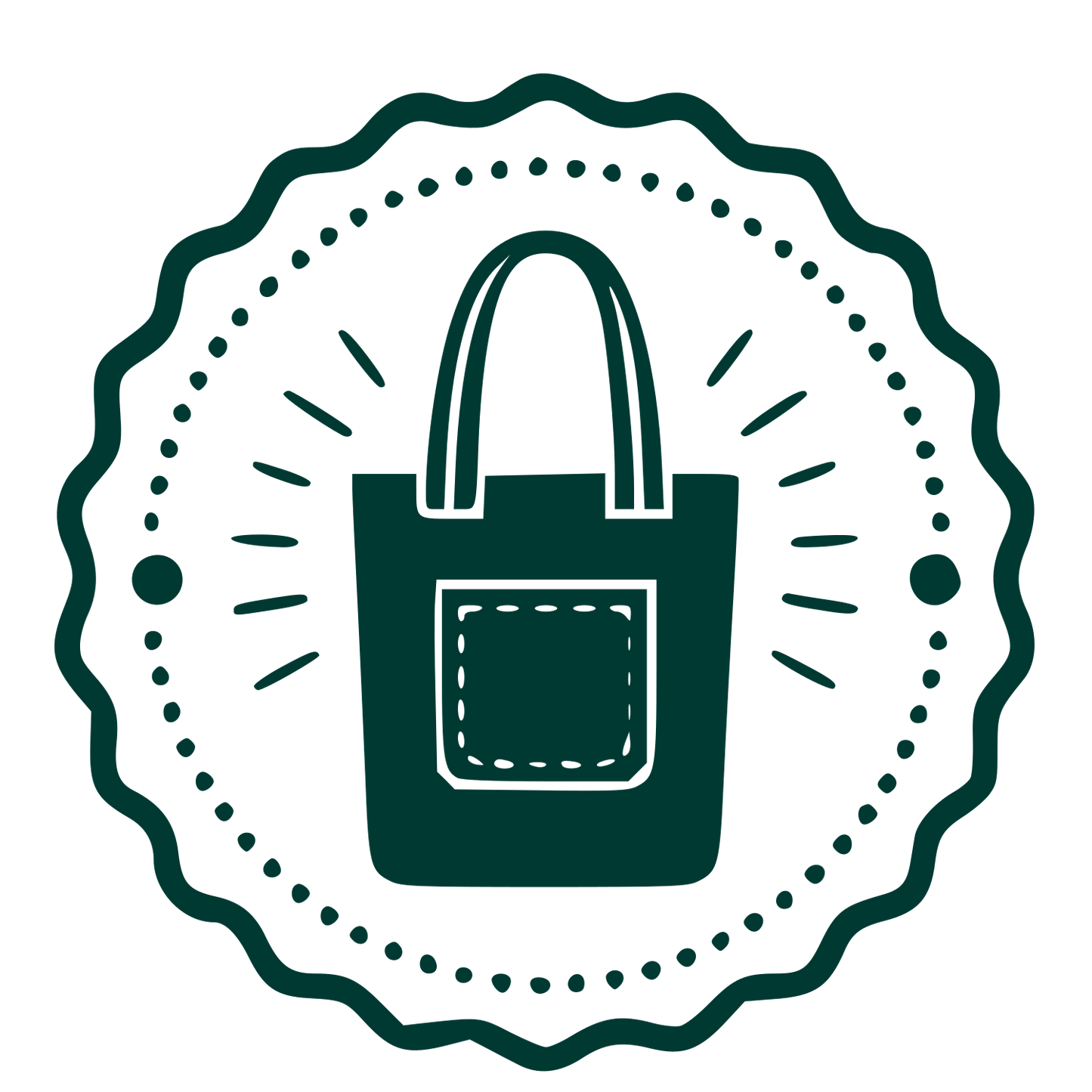 Tote Bag Stamp Badge Logo #003932
