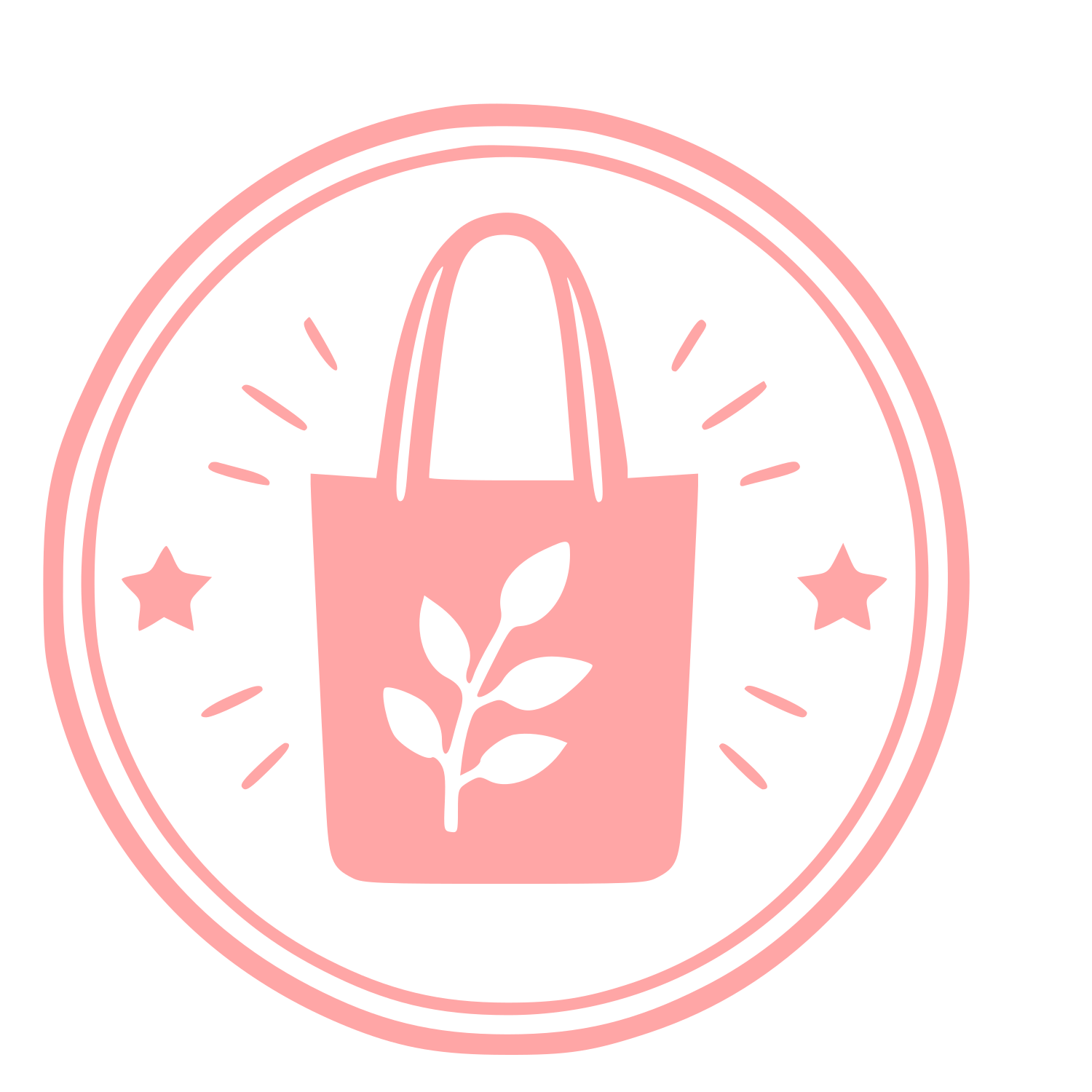 Tote Bag Plant Badge Logo #ffa6a6