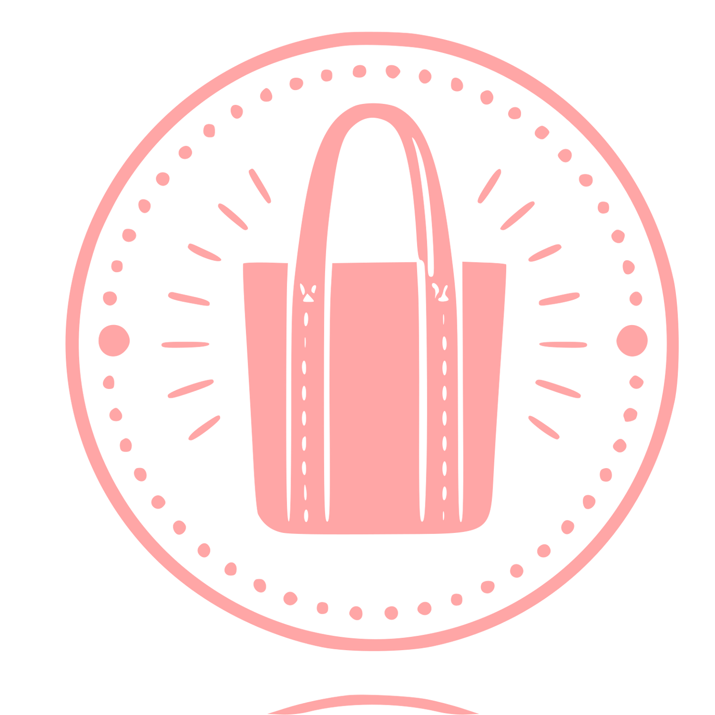 Tote Bag Stamp Badge Logo #ffa6a6
