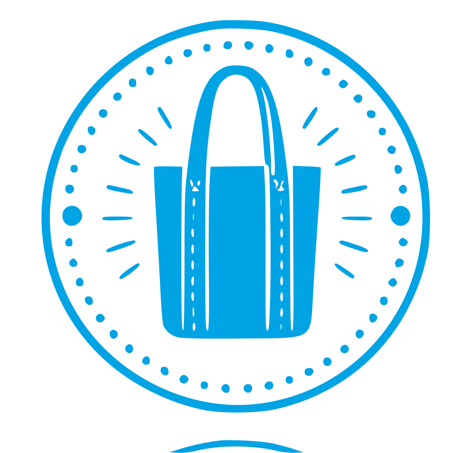Tote Bag Stamp Badge Logo #00a3e4