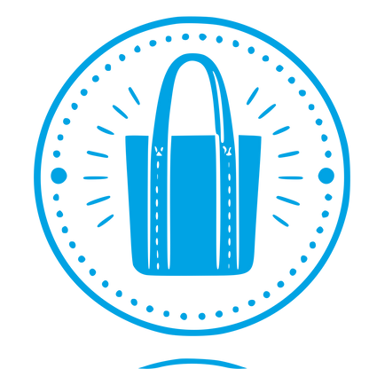 Tote Bag Stamp Badge Logo #00a3e4