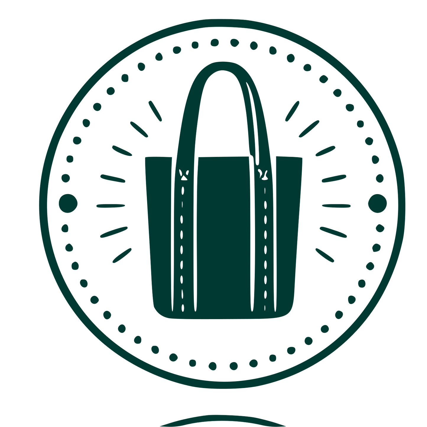 Tote Bag Stamp Badge Logo #003932