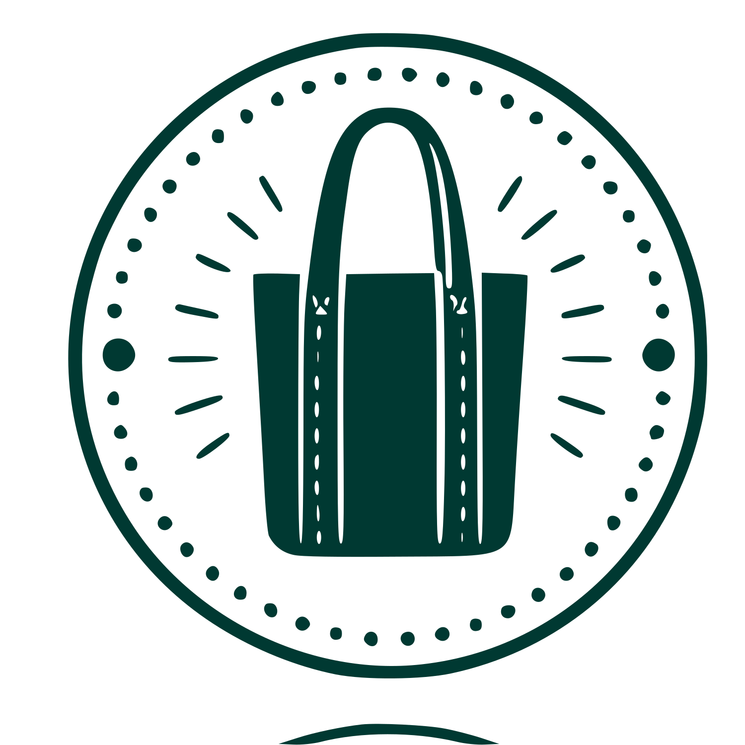 Tote Bag Stamp Badge Logo #003932