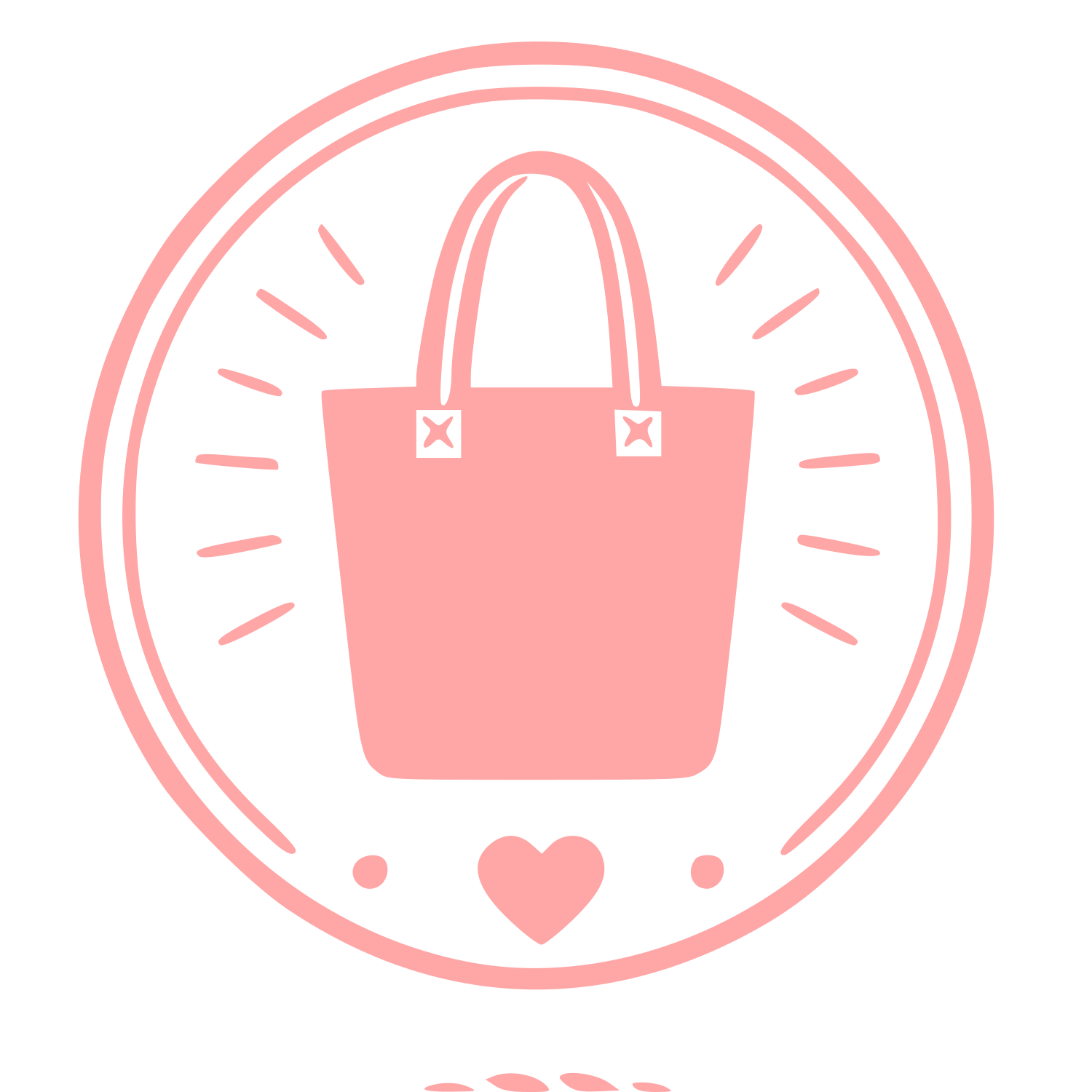 Tote Bag Stamp Badge Logo #ffa6a6