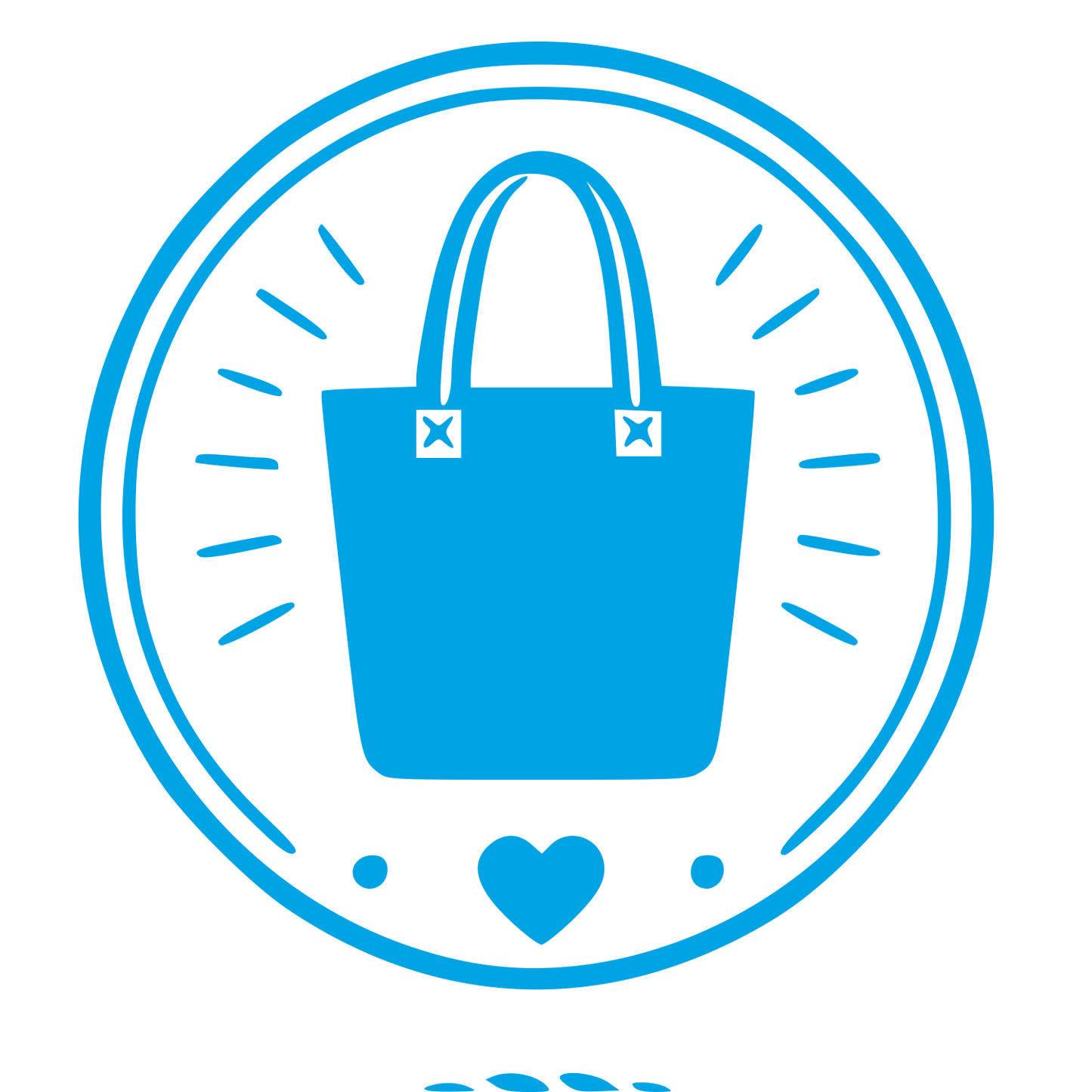 Tote Bag Stamp Badge Logo #00a3e4