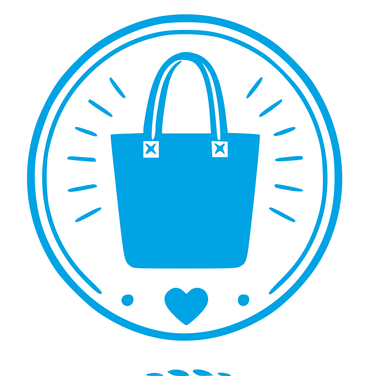Tote Bag Stamp Badge Logo #00a3e4