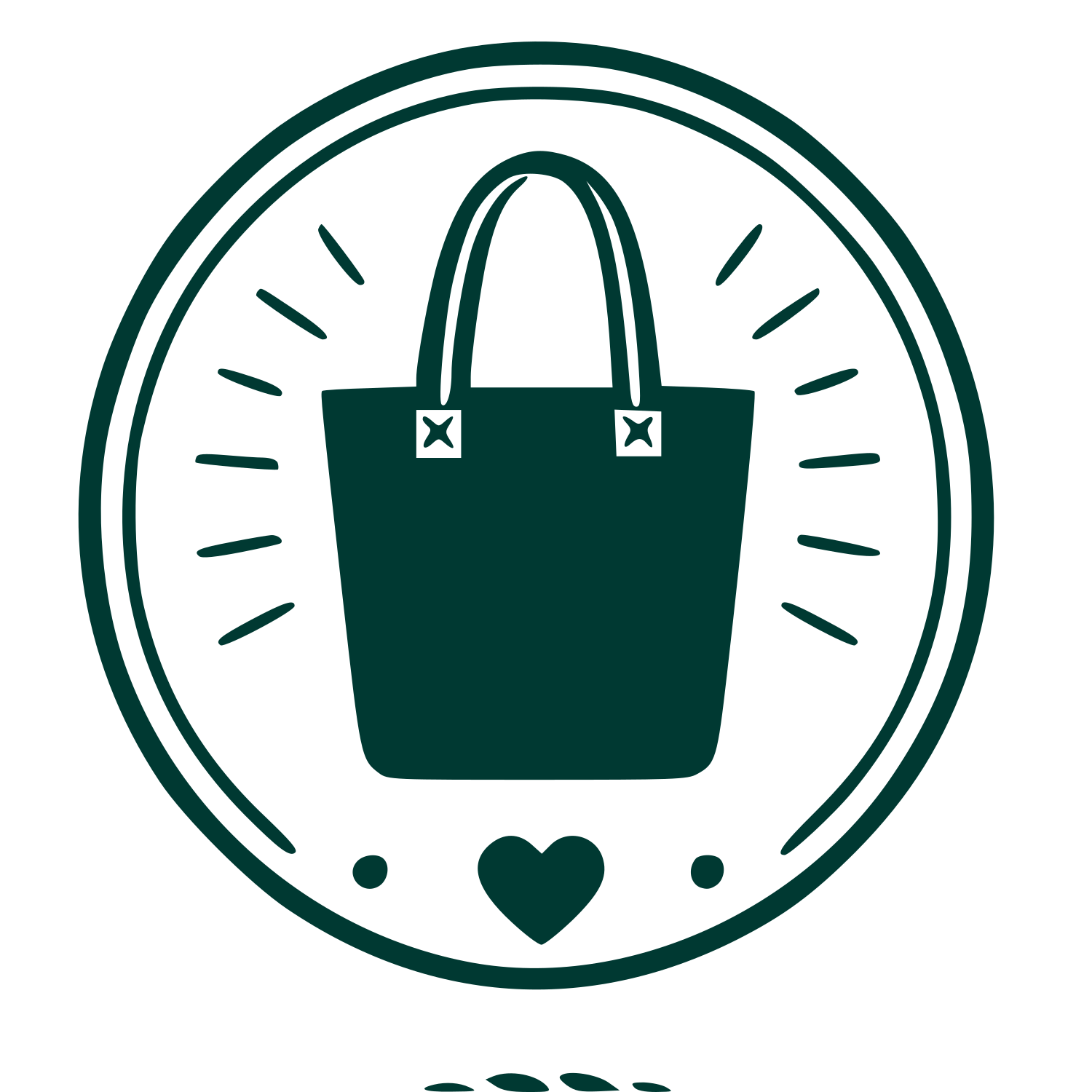 Tote Bag Stamp Badge Logo #003932