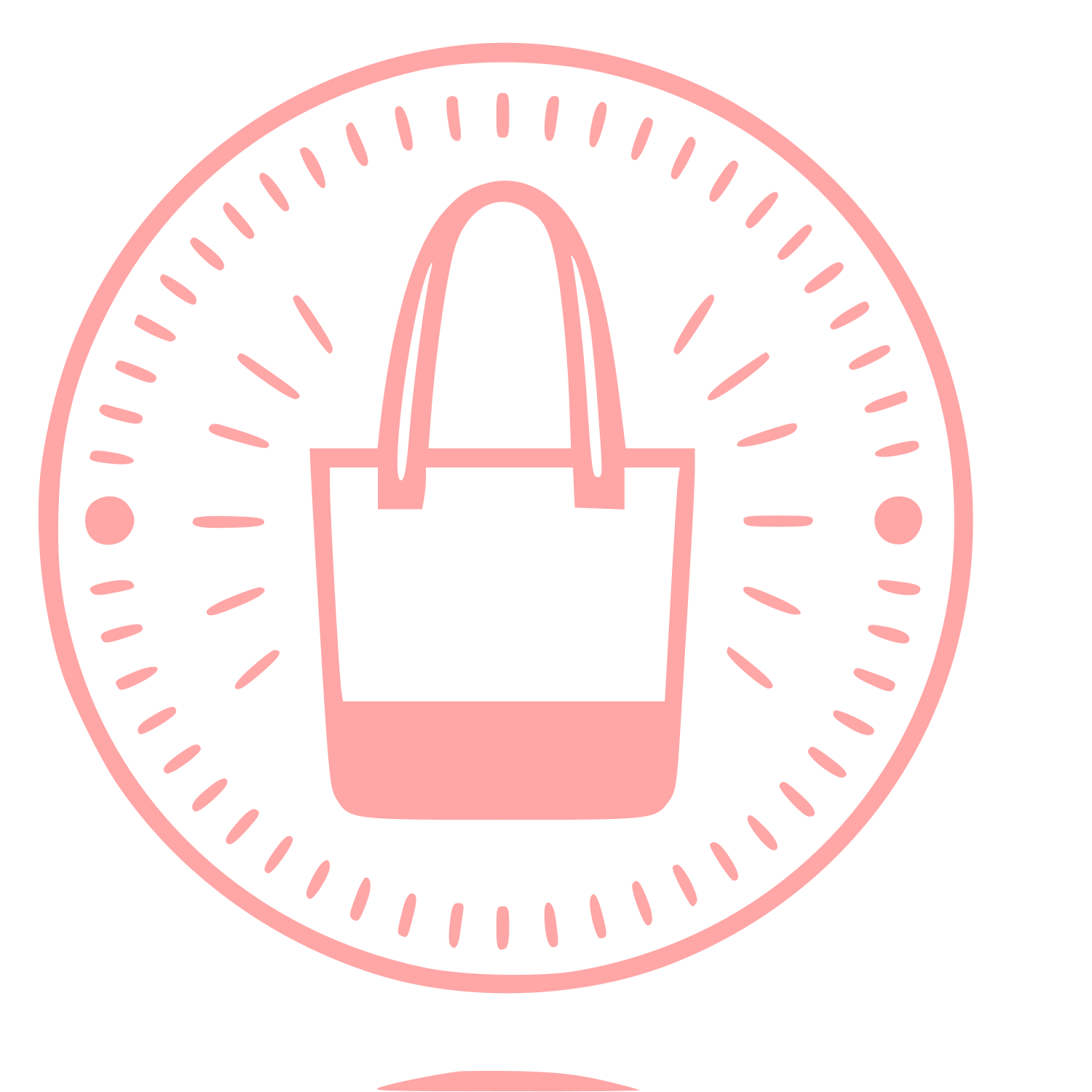 Tote Bag Stamp Badge Logo #ffa6a6