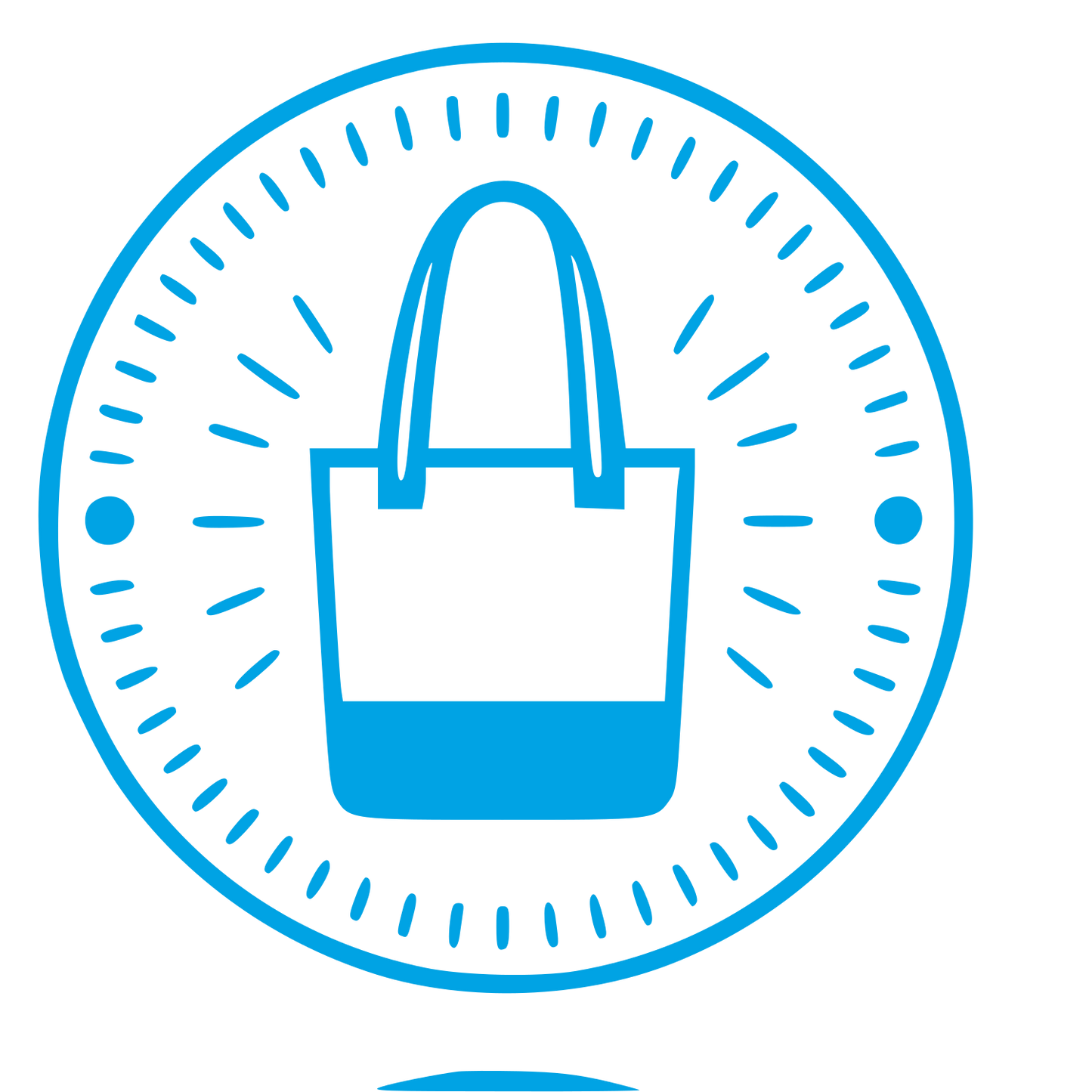 Tote Bag Stamp Badge Logo #00a3e4