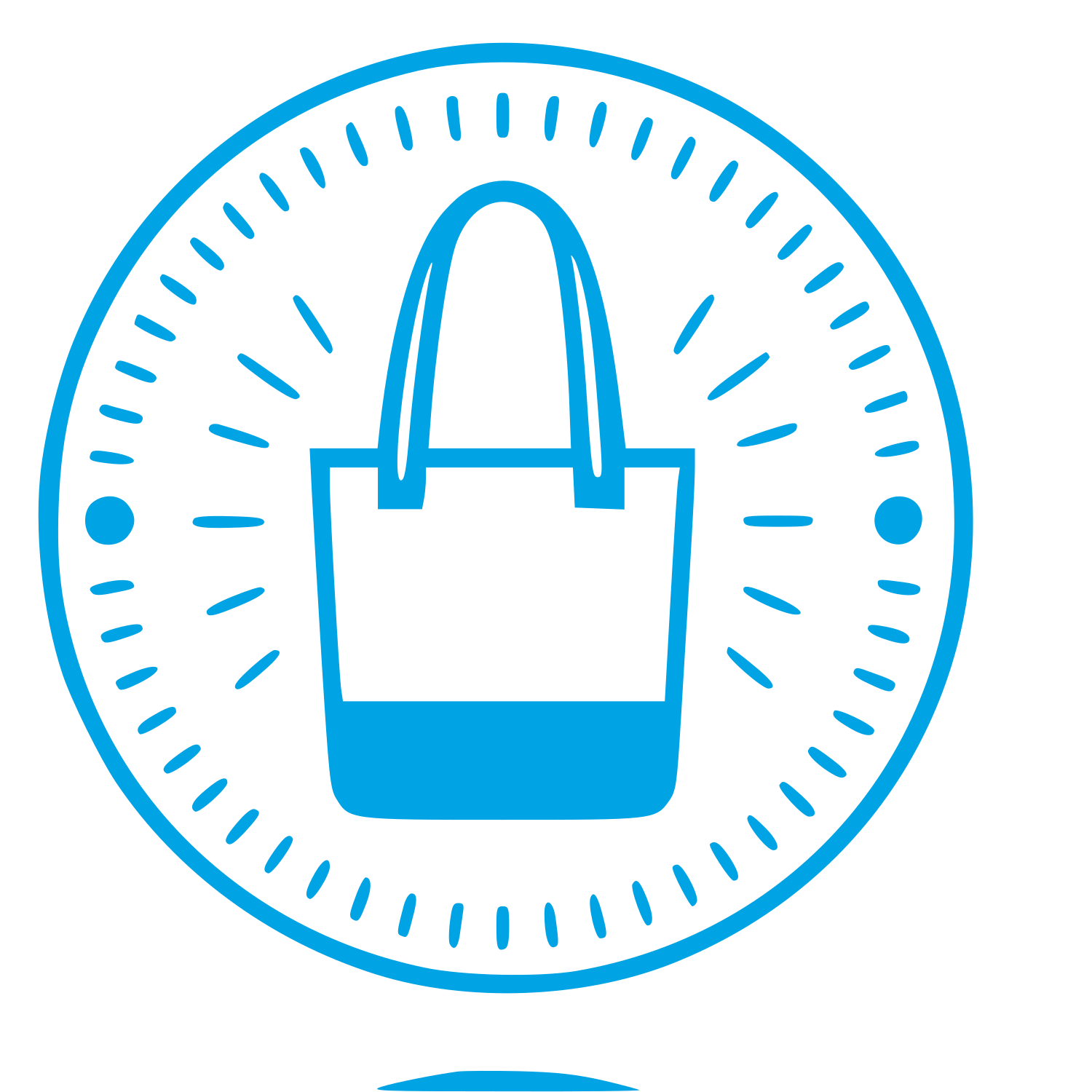 Tote Bag Stamp Badge Logo #00a3e4