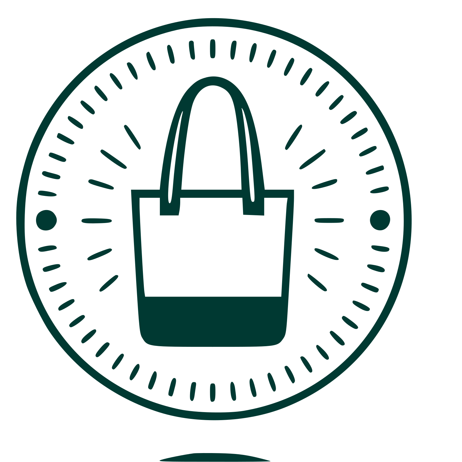 Tote Bag Stamp Badge Logo #003932
