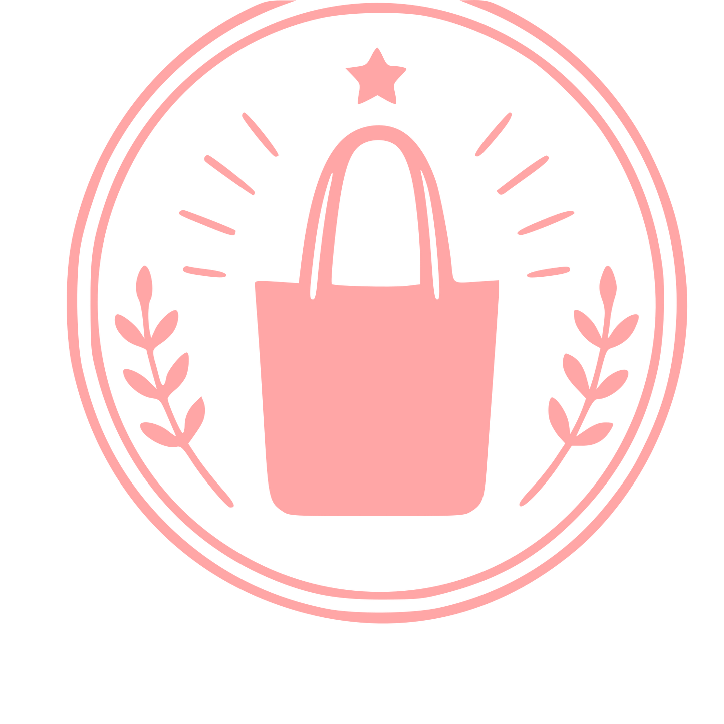 Tote Bag Stamp Badge Logo #ffa6a6