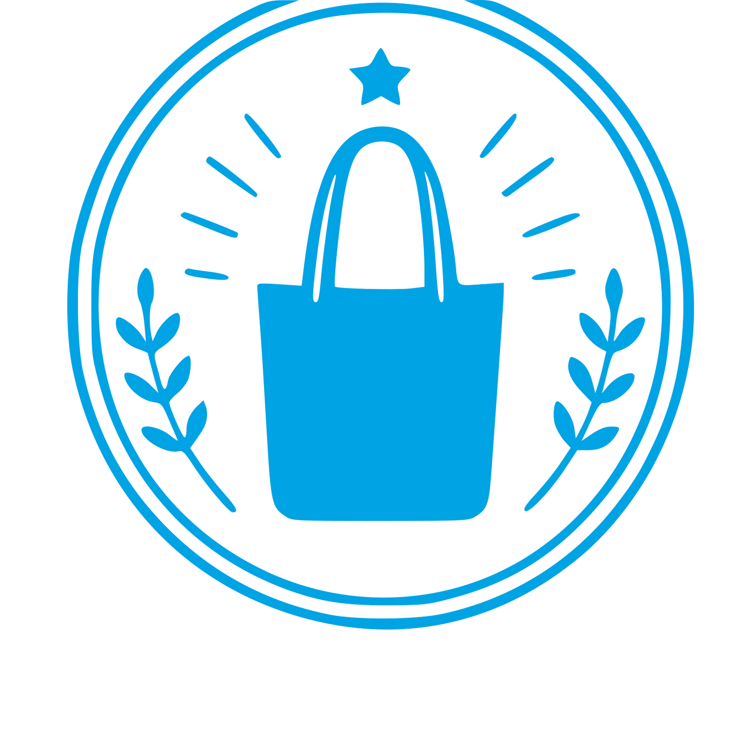 Tote Bag Stamp Badge Logo #00a3e4