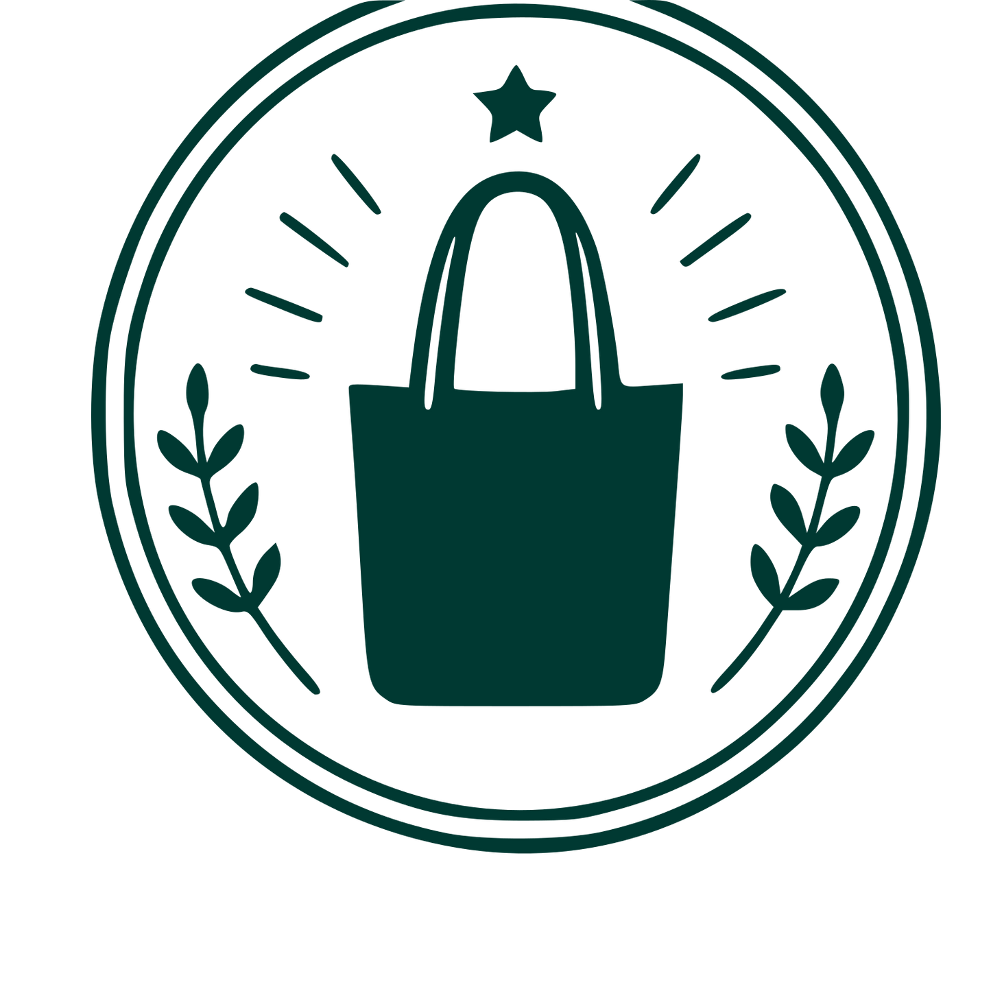 Tote Bag Stamp Badge Logo #003932