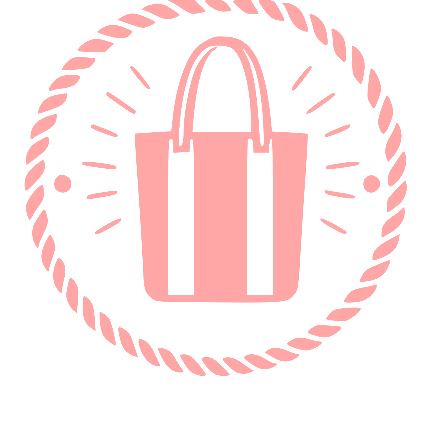 Tote Bag Stamp Badge Logo #ffa6a6