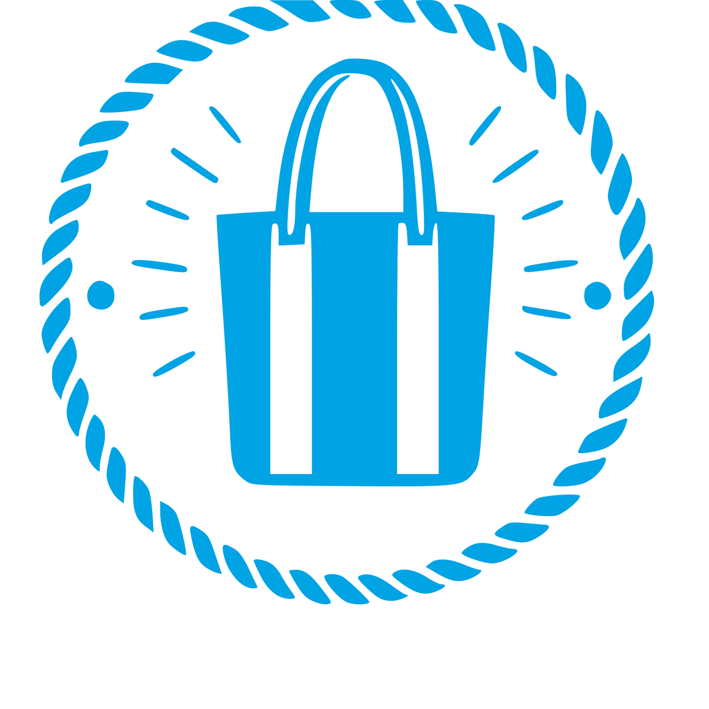 Tote Bag Stamp Badge Logo #00a3e4