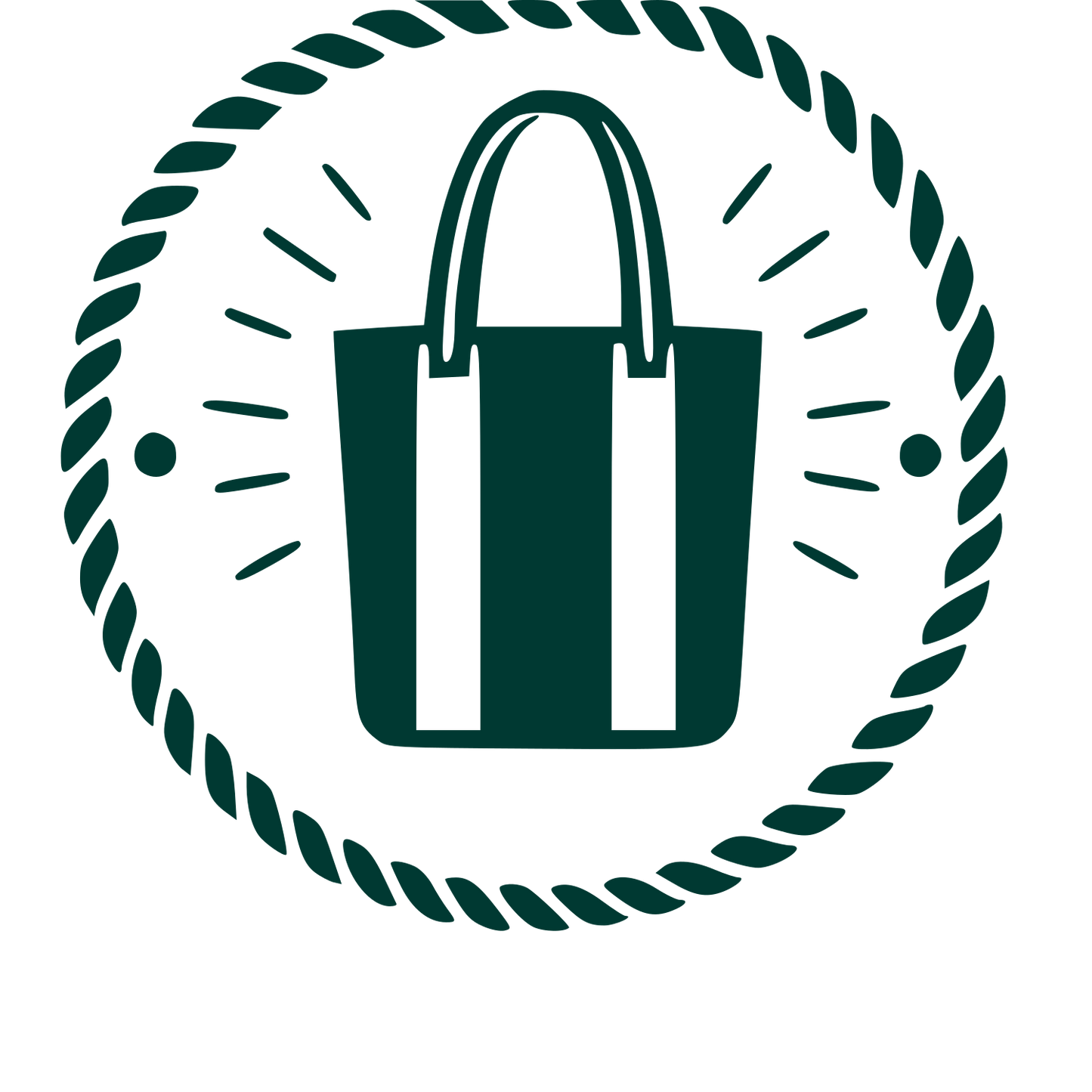 Tote Bag Stamp Badge Logo #003932