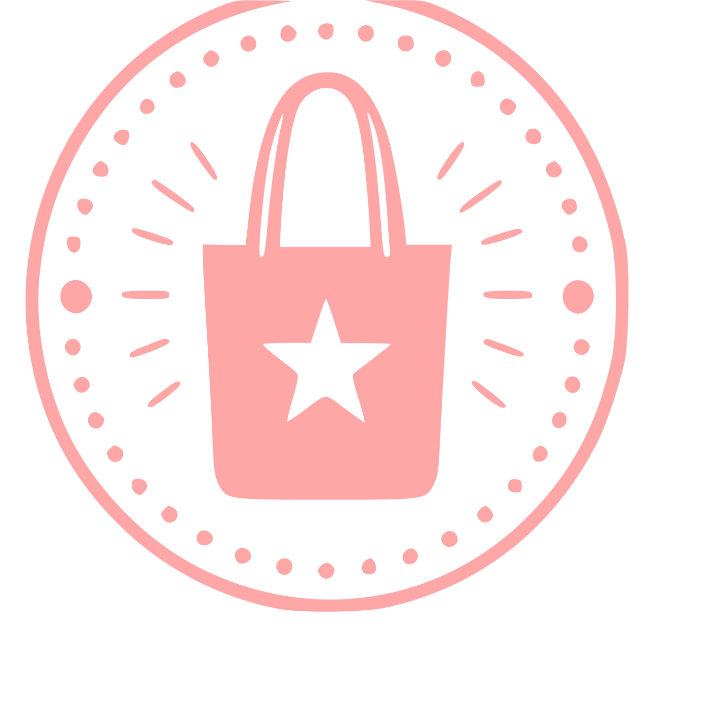 Tote Bag Stamp Badge Logo #ffa6a6