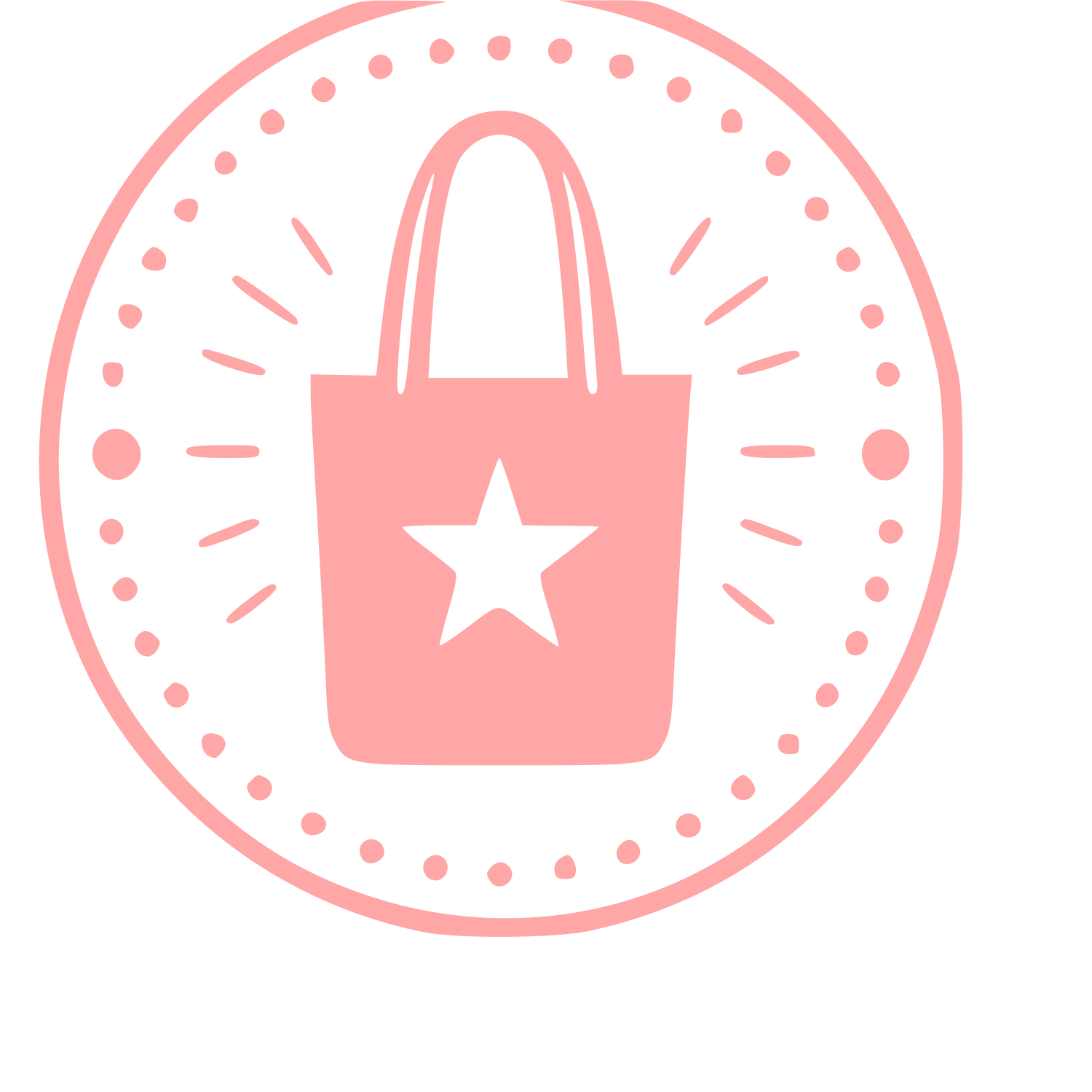 Tote Bag Stamp Badge Logo #ffa6a6