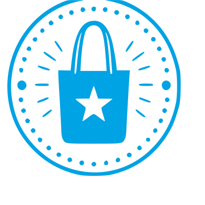 Tote Bag Stamp Badge Logo #00a3e4