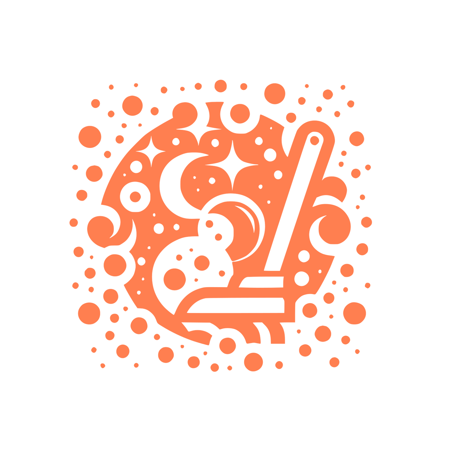 Bubble Pattern Logo #FF7F50