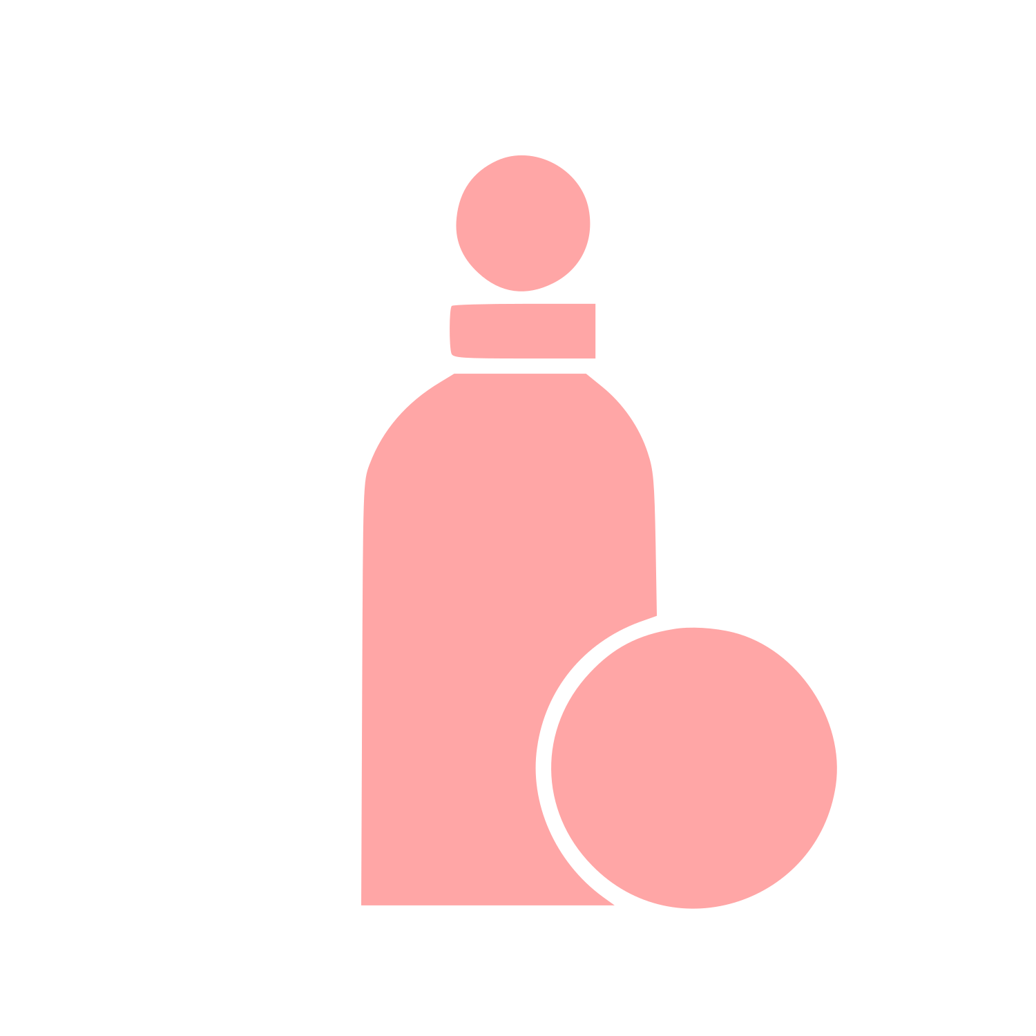 Bauhaus Bottle Logo #ffa6a6