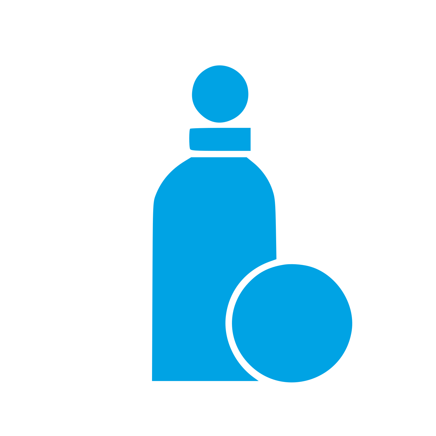 Bauhaus Bottle Logo #00a3e4