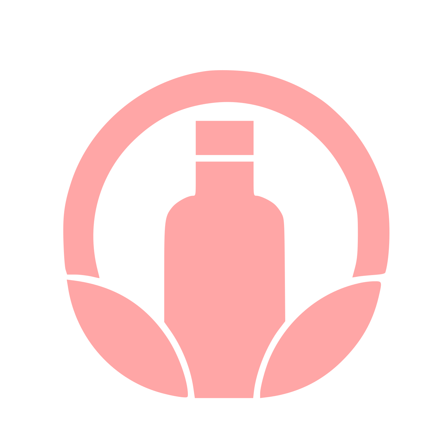 Bottle Leaf Circle Logo #ffa6a6
