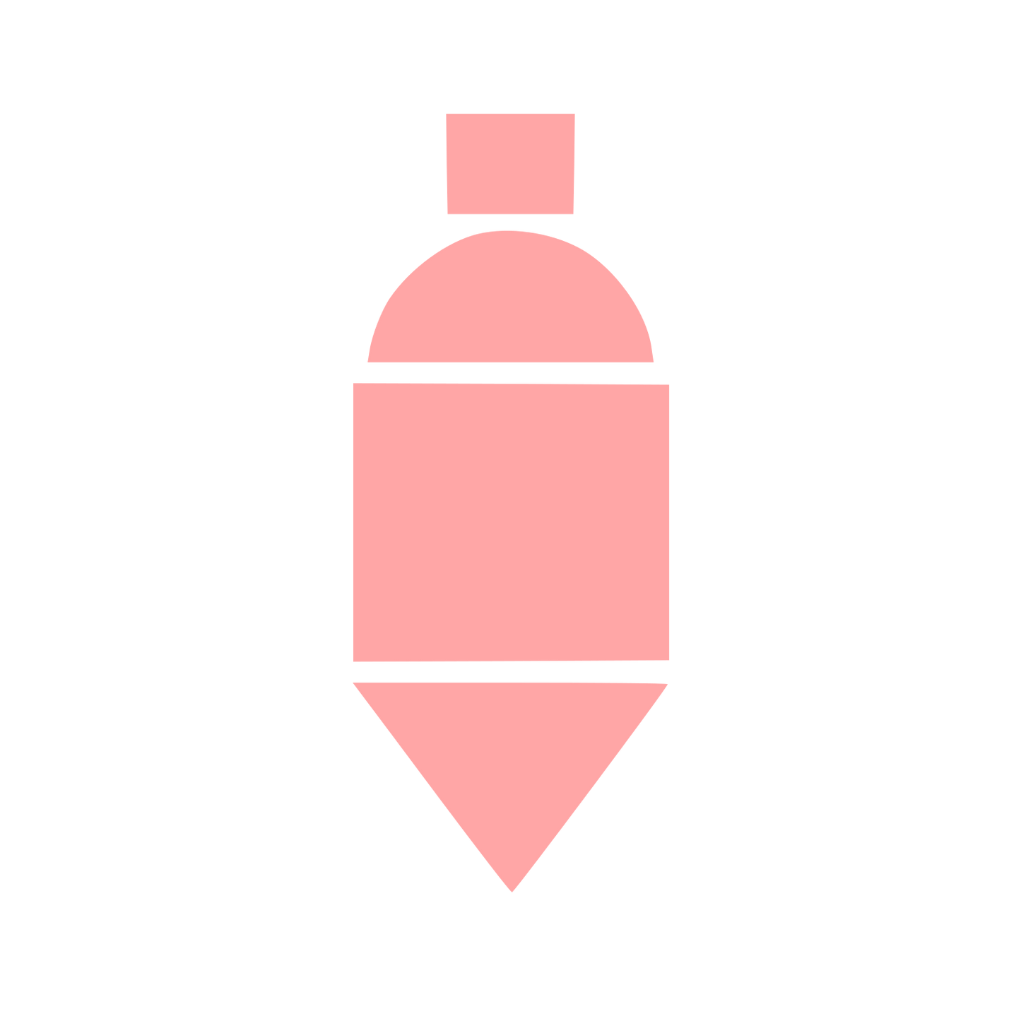 Bauhaus Bottle Logo #ffa6a6
