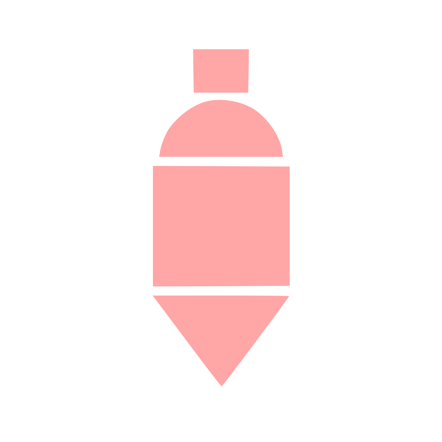 Bauhaus Bottle Logo #ffa6a6