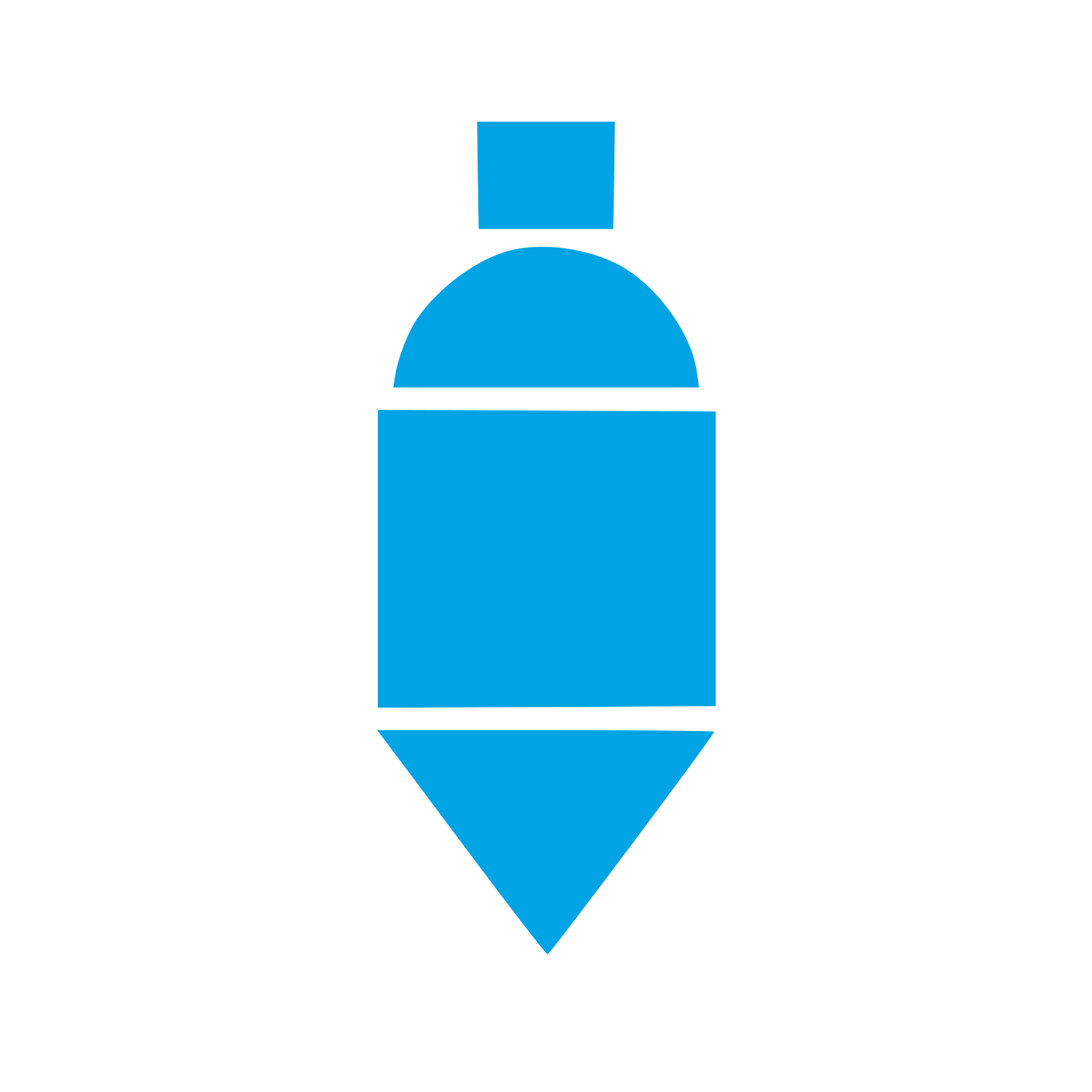 Bauhaus Bottle Logo #00a3e4