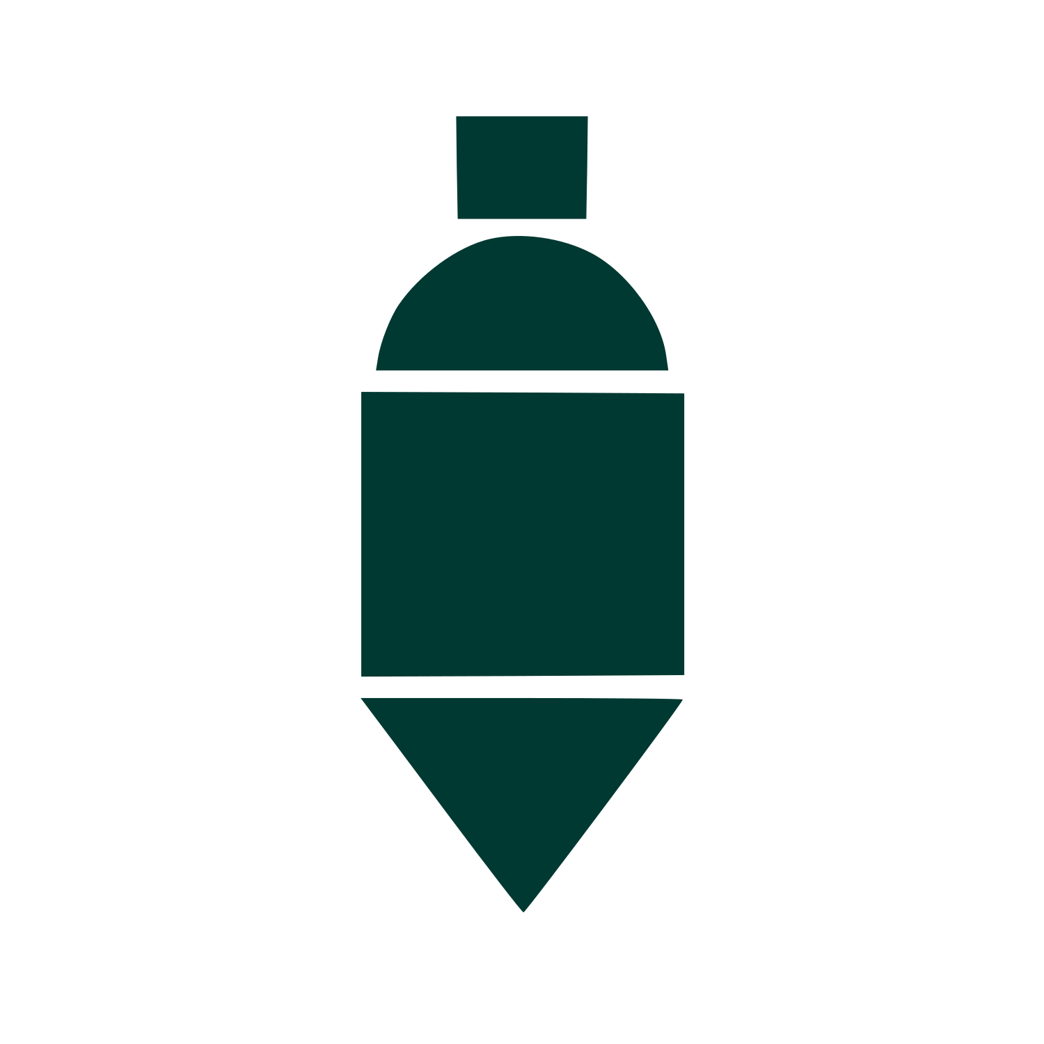 Bauhaus Bottle Logo #003932