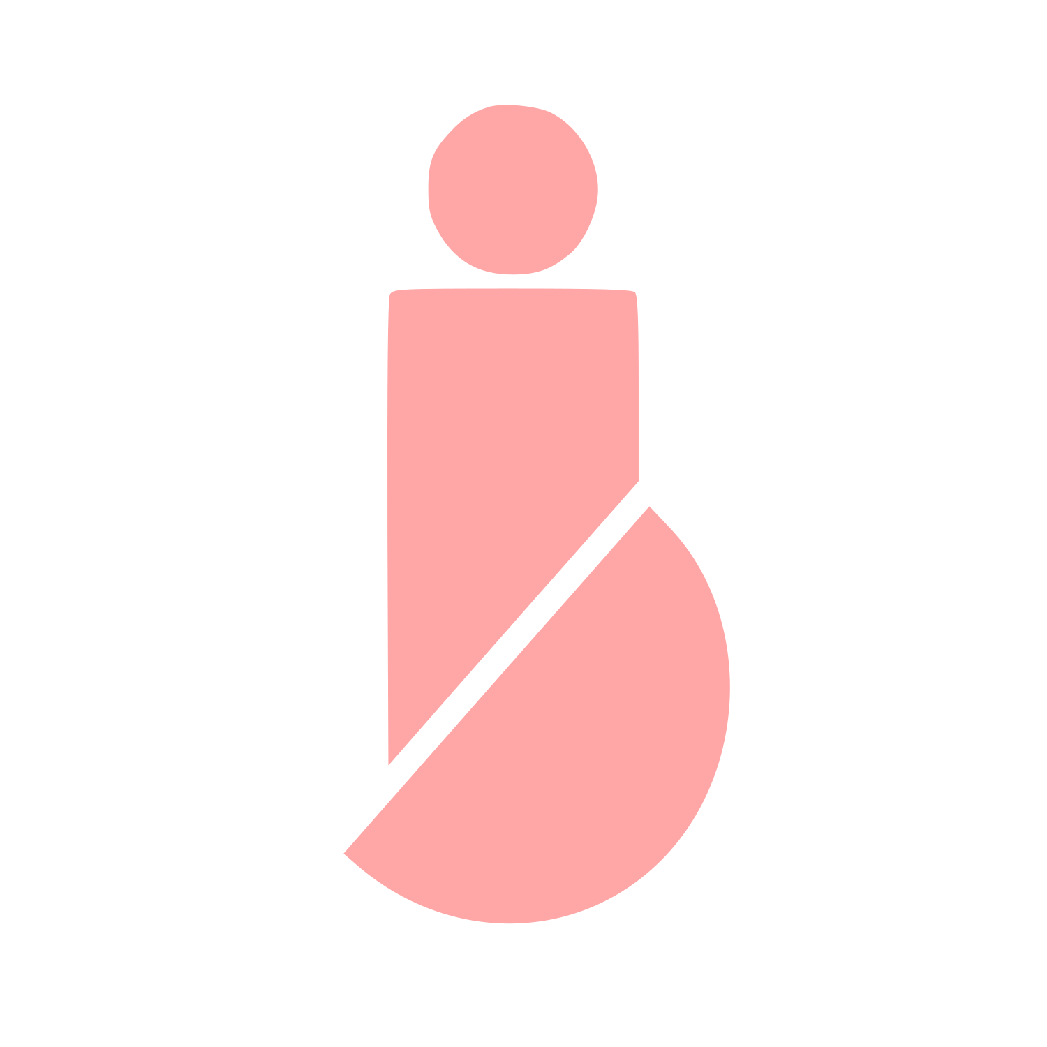 Bauhaus Bottle Person Logo #ffa6a6