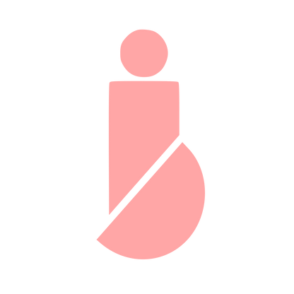 Bauhaus Bottle Person Logo #ffa6a6
