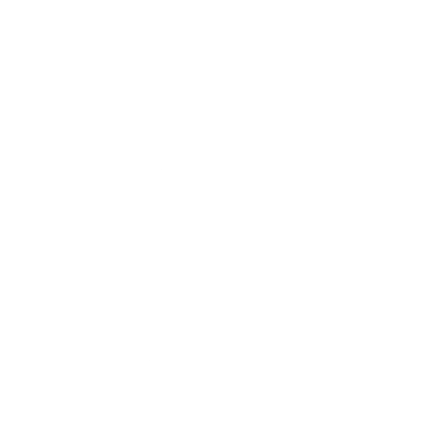 Bauhaus Bottle Person Logo #ffffff