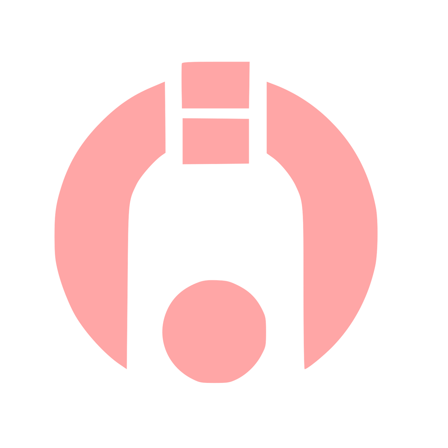 Bauhaus Bottle Circle Logo #ffa6a6