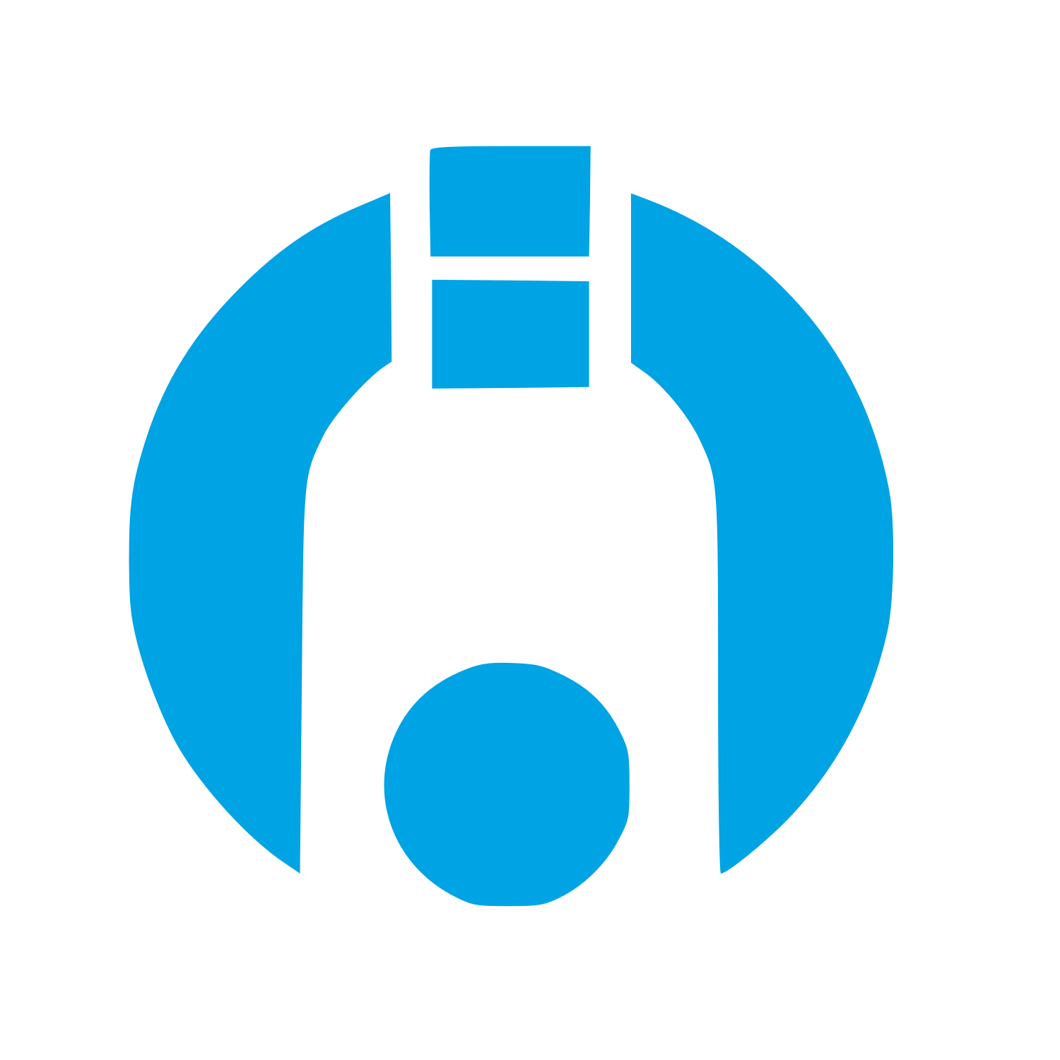 Bauhaus Bottle Circle Logo #00a3e4
