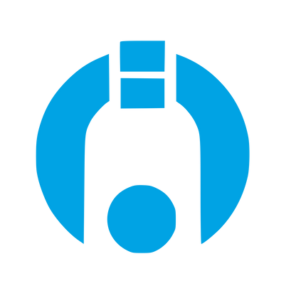 Bauhaus Bottle Circle Logo #00a3e4