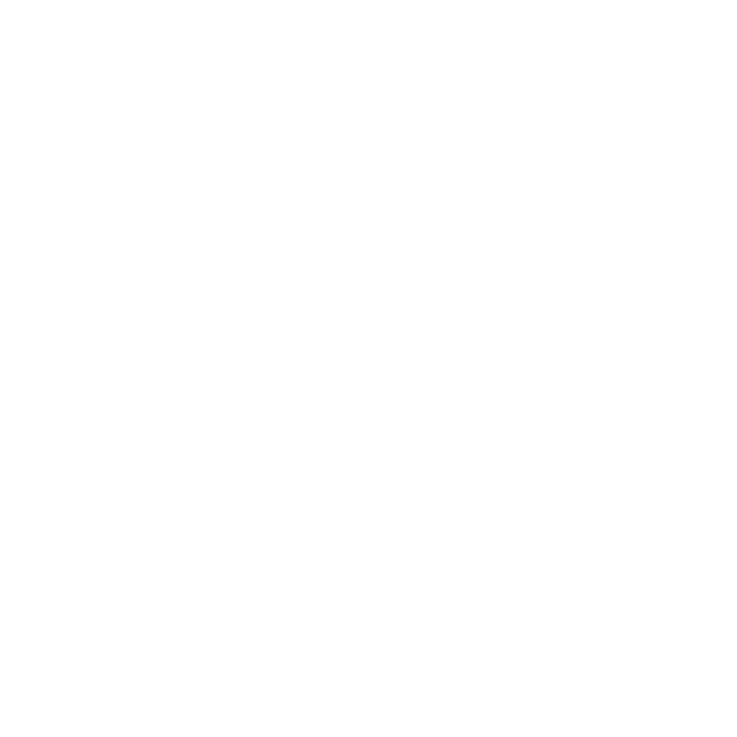 Bauhaus Bottle Circle Logo #ffffff