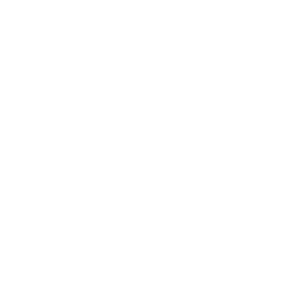 Bauhaus Bottle Circle Logo #ffffff