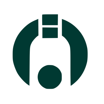 Bauhaus Bottle Circle Logo #003932