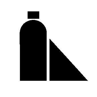 Bauhaus Bottle Triangle Logo