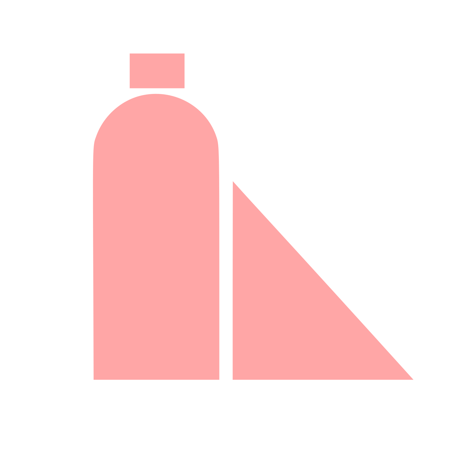 Bauhaus Bottle Triangle Logo #ffa6a6